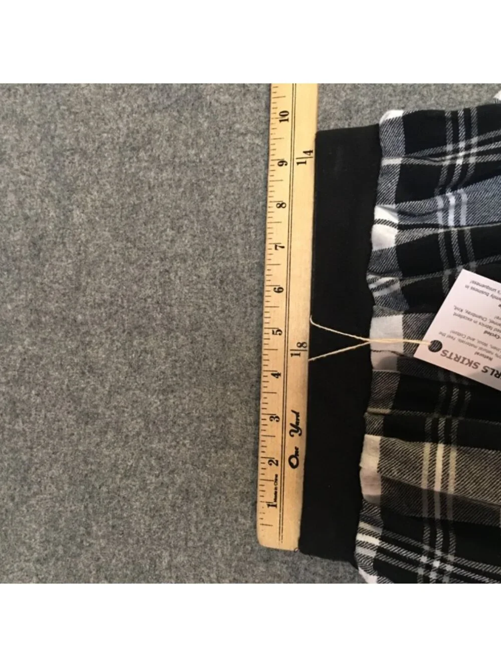 Skirt Flannel Girls 2/3 Midi Black Plaid Ruffle Tiered Cotton Mom and Pop's Kids